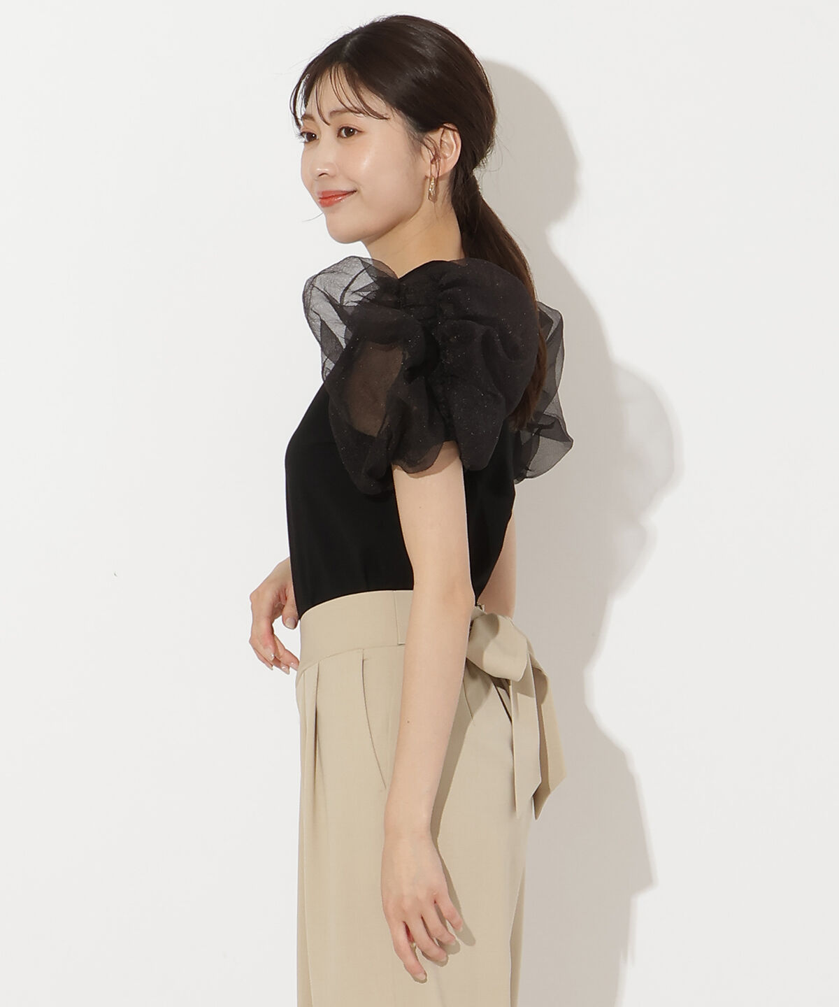 アンドクチュール「コットンキャンディスリーブブラウス」|シャツ・ブラウス|