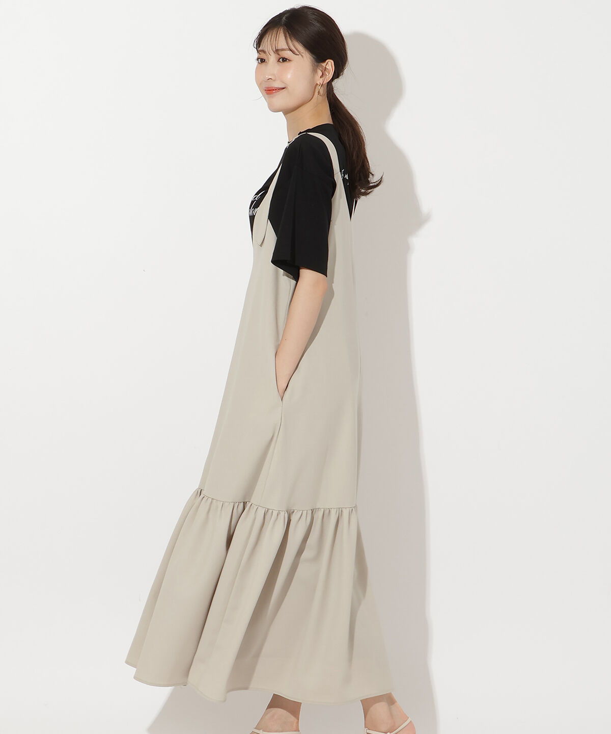 アンドクチュール「フリルギャザー切替ジャンスカ」|ワンピース|