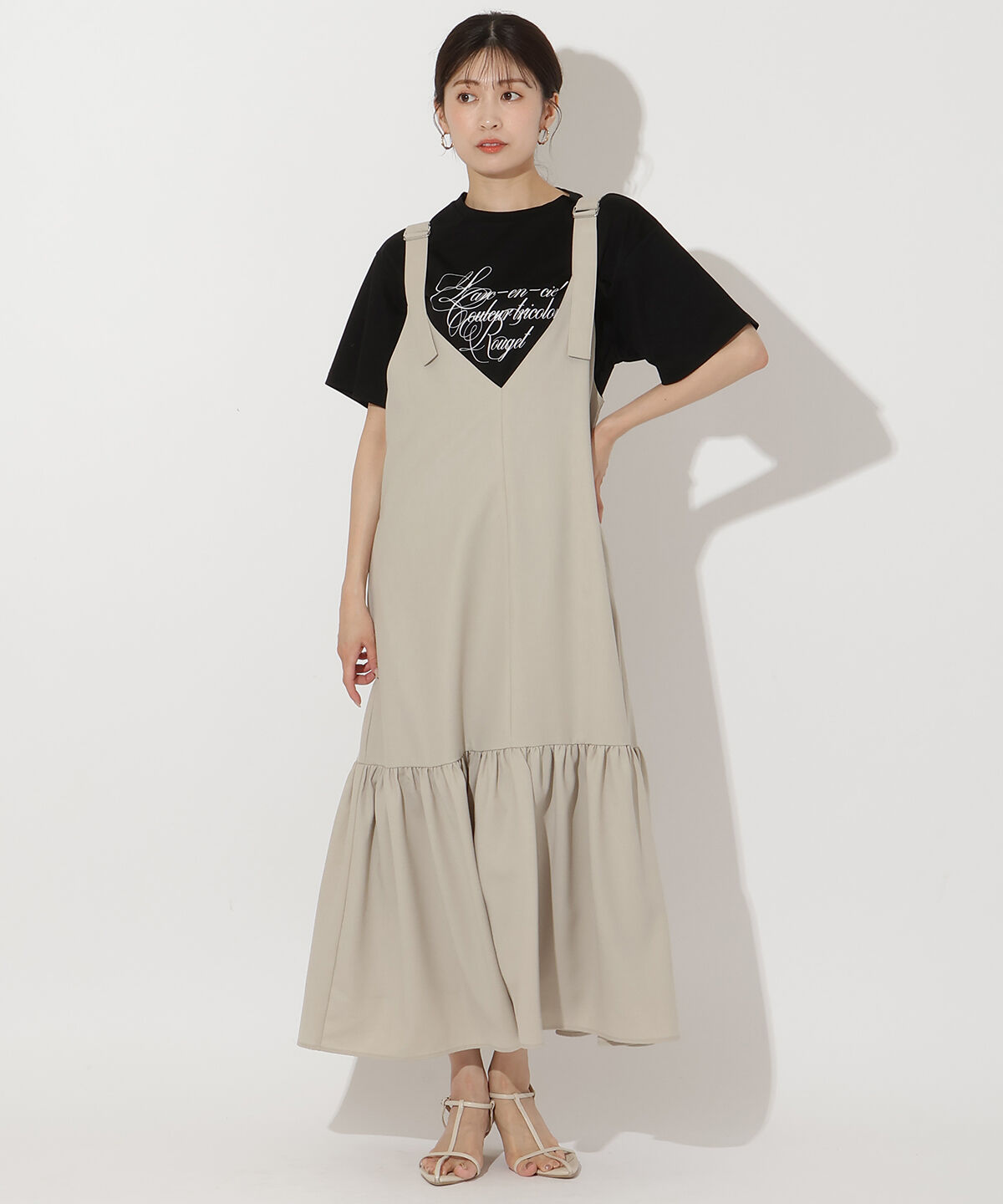 アンドクチュール「フリルギャザー切替ジャンスカ」|ワンピース|