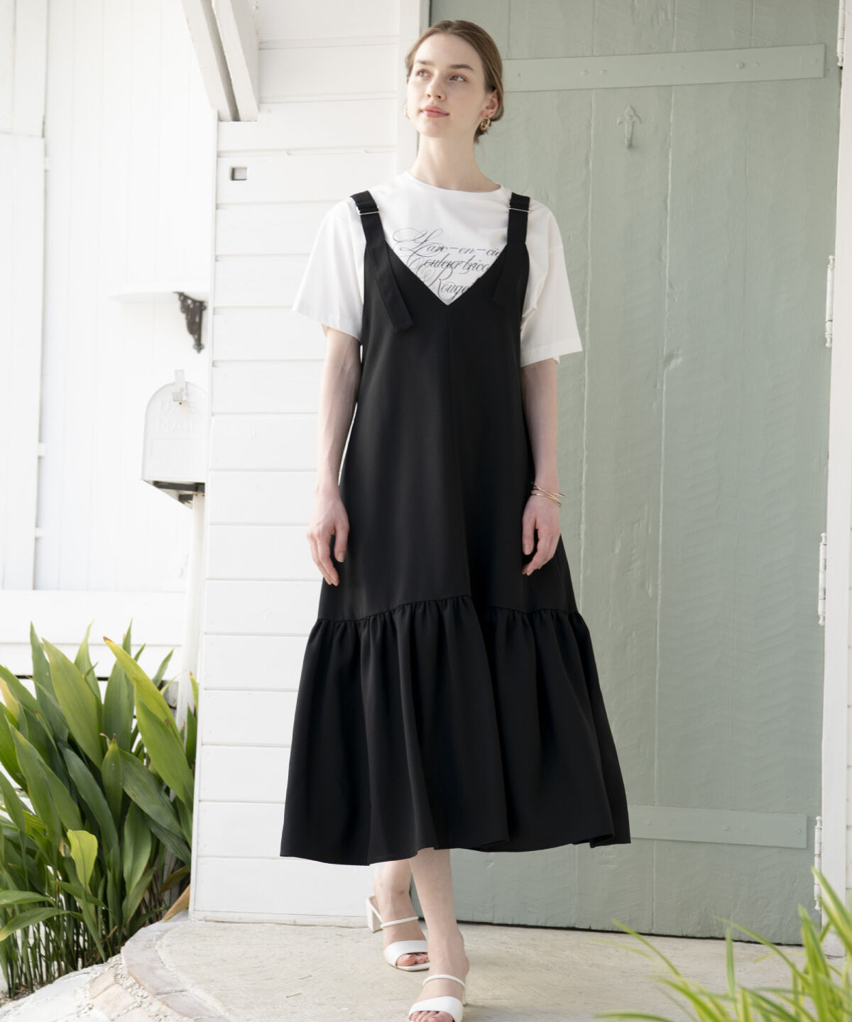 アンドクチュール「フリルギャザー切替ジャンスカ」|ワンピース|