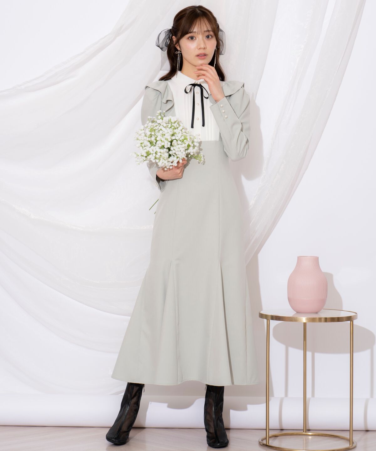 WILLSELECTION「配色ヨークマーメイドワンピース」|ワンピース|