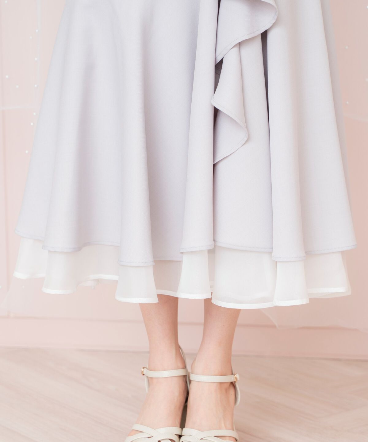 WILLSELECTION「シアーヘムギャザーマーメイドスカート」|フレア|