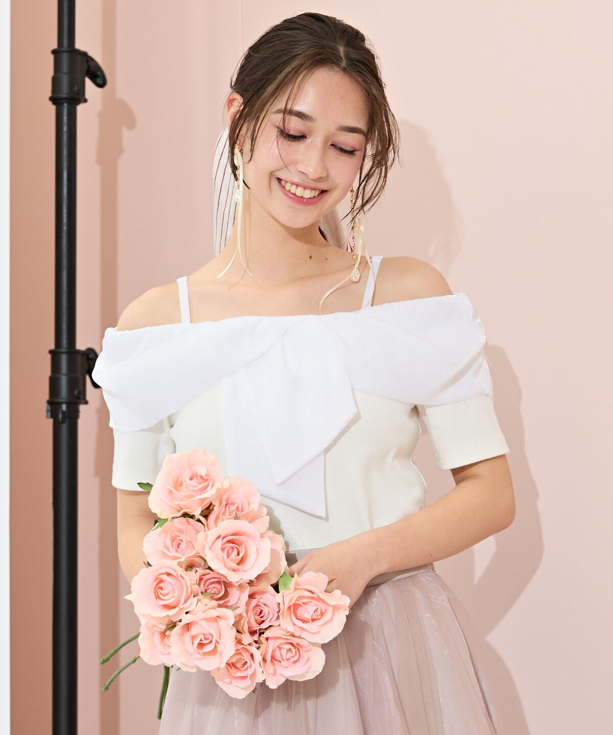 WILLSELECTION「ツイストリボンオフショルトップス」|Tシャツ・カットソー|