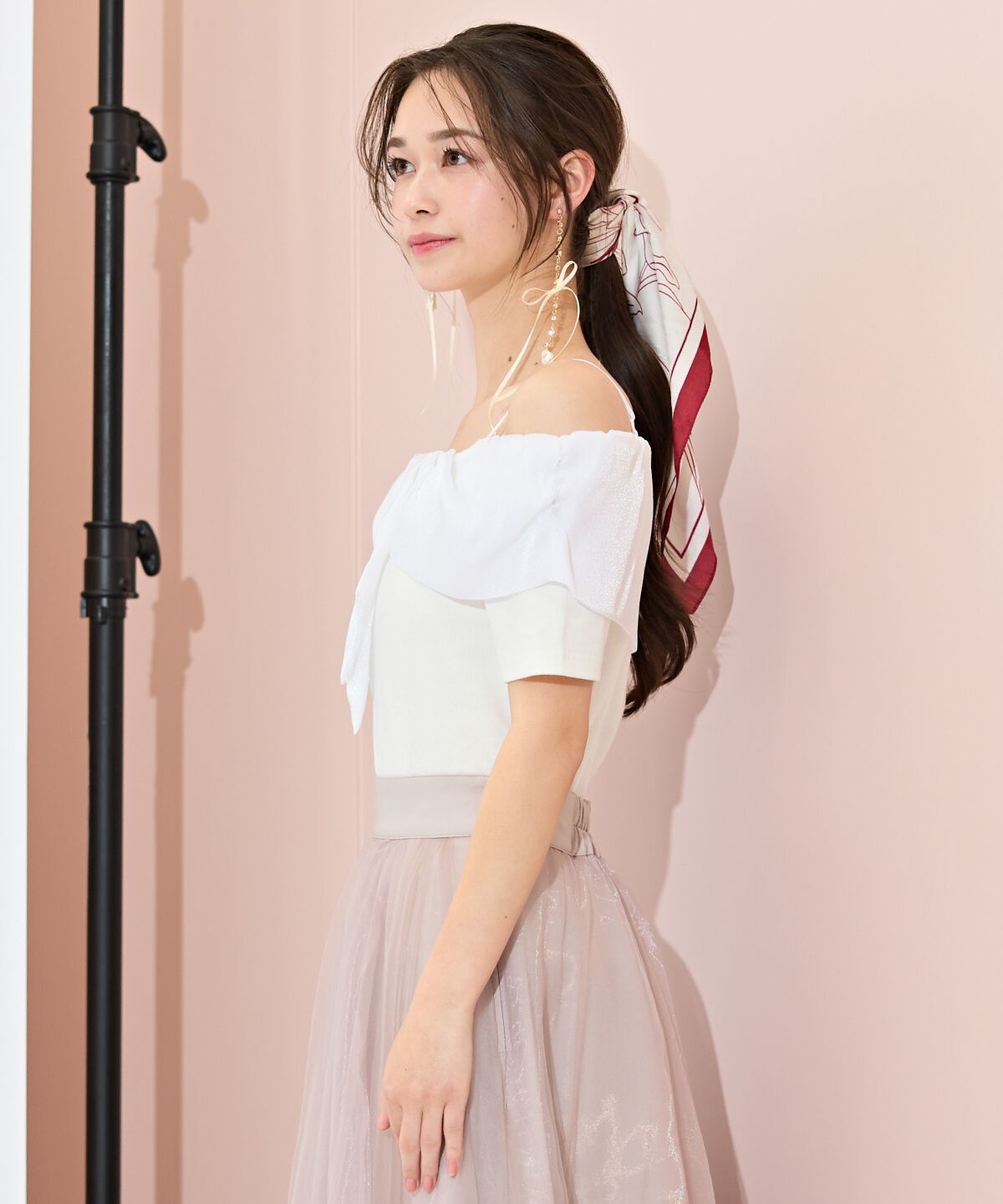 WILLSELECTION「ツイストリボンオフショルトップス」|Tシャツ・カットソー|