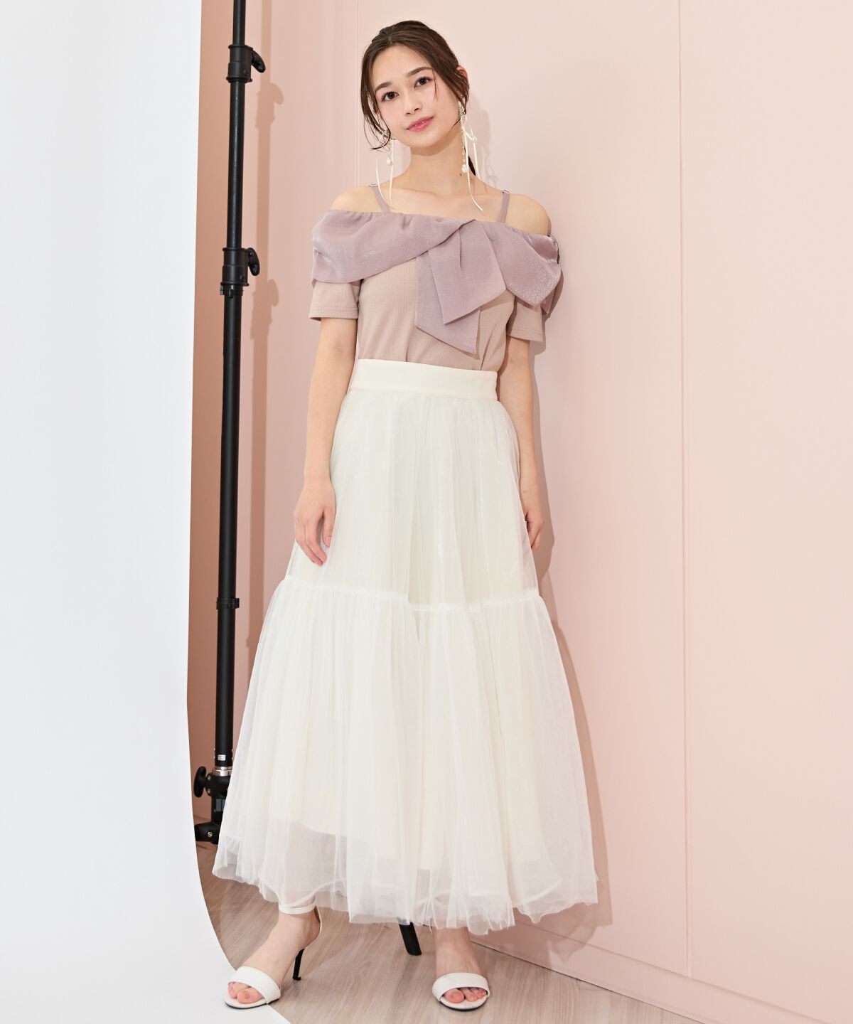 WILLSELECTION「ツイストリボンオフショルトップス」|Tシャツ・カットソー|