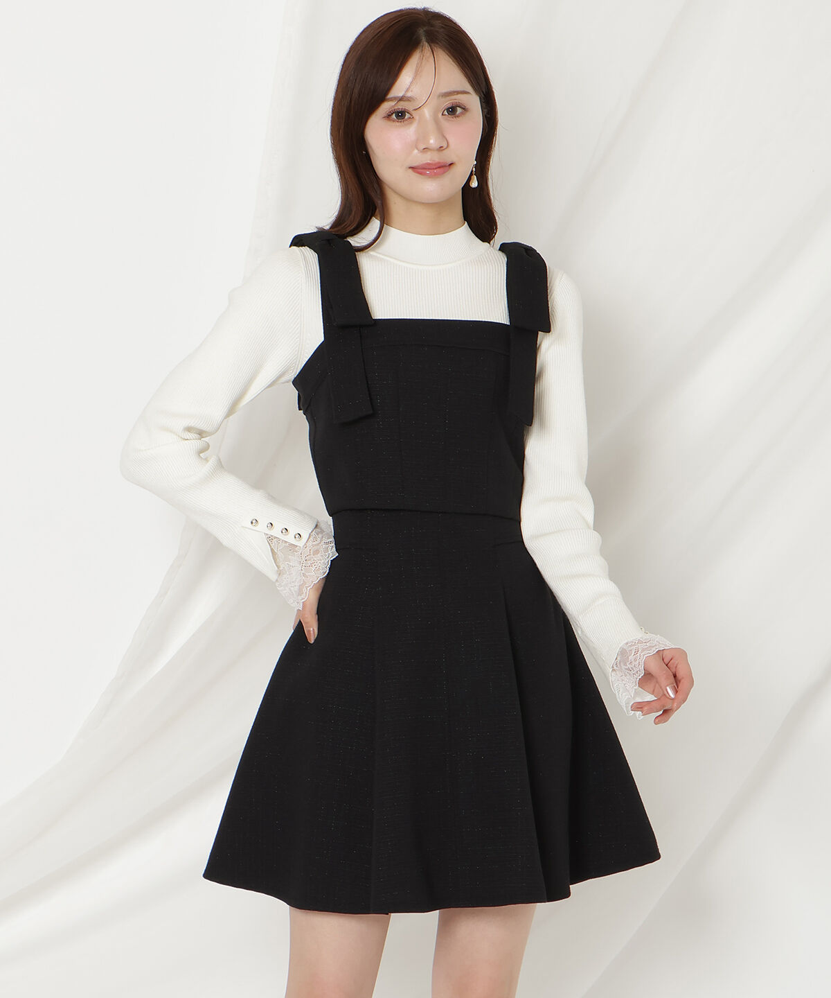 WILLSELECTION「リボンショルダービスチェ」|その他|ブラック