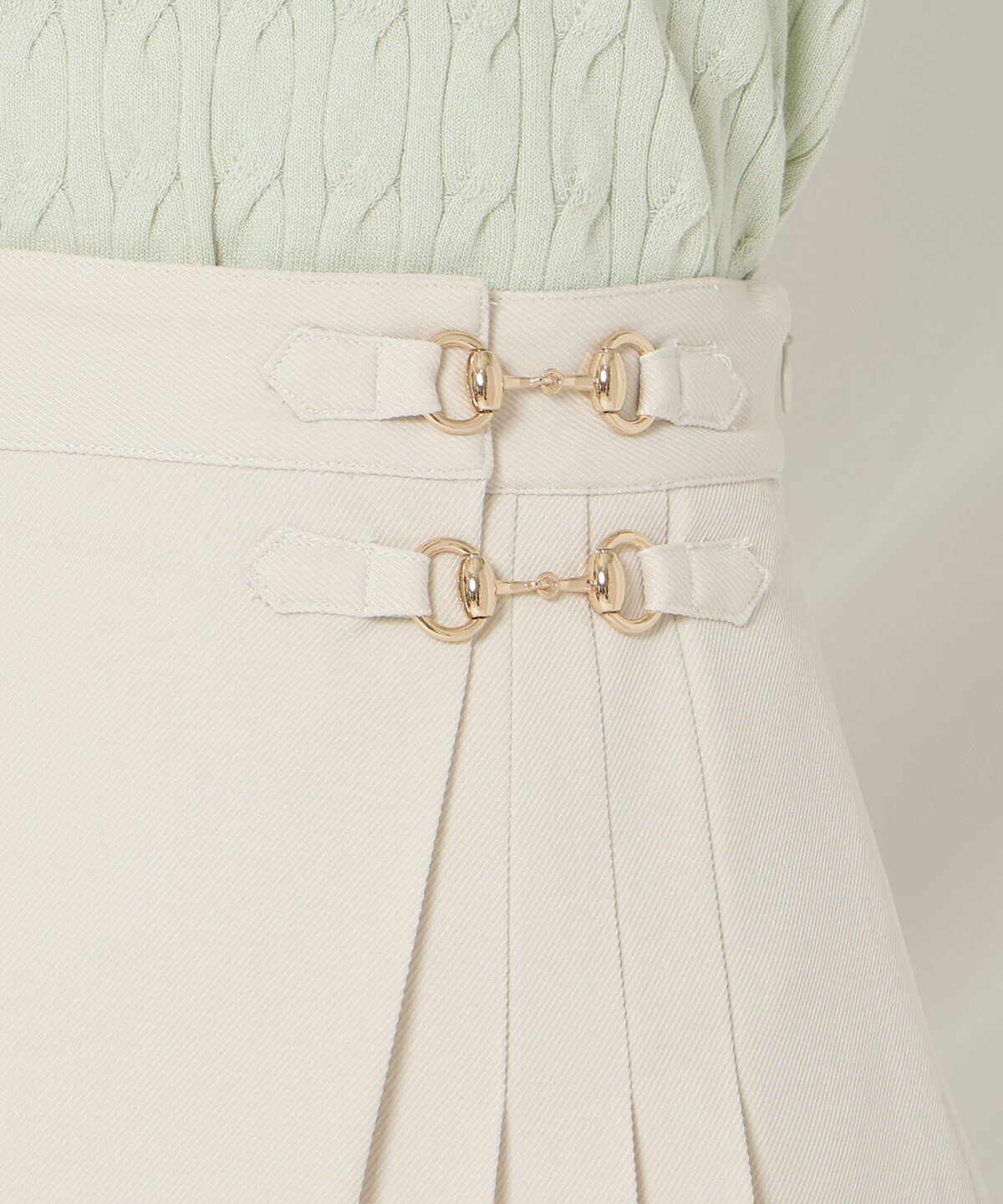 WILLSELECTION「ビットデザインプリーツミニスカパン」|フレア|