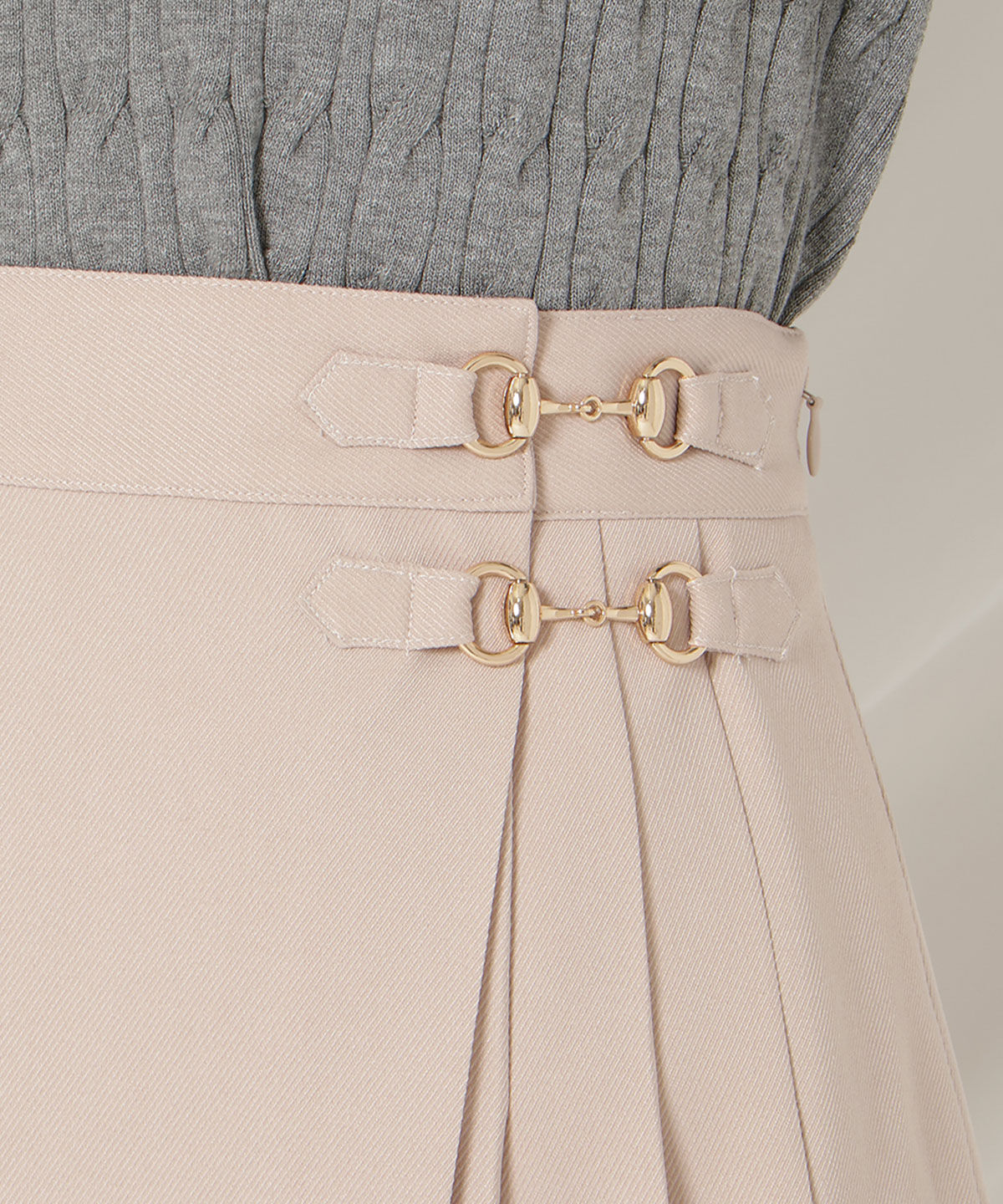 WILLSELECTION「ビットデザインプリーツミニスカパン」|フレア|