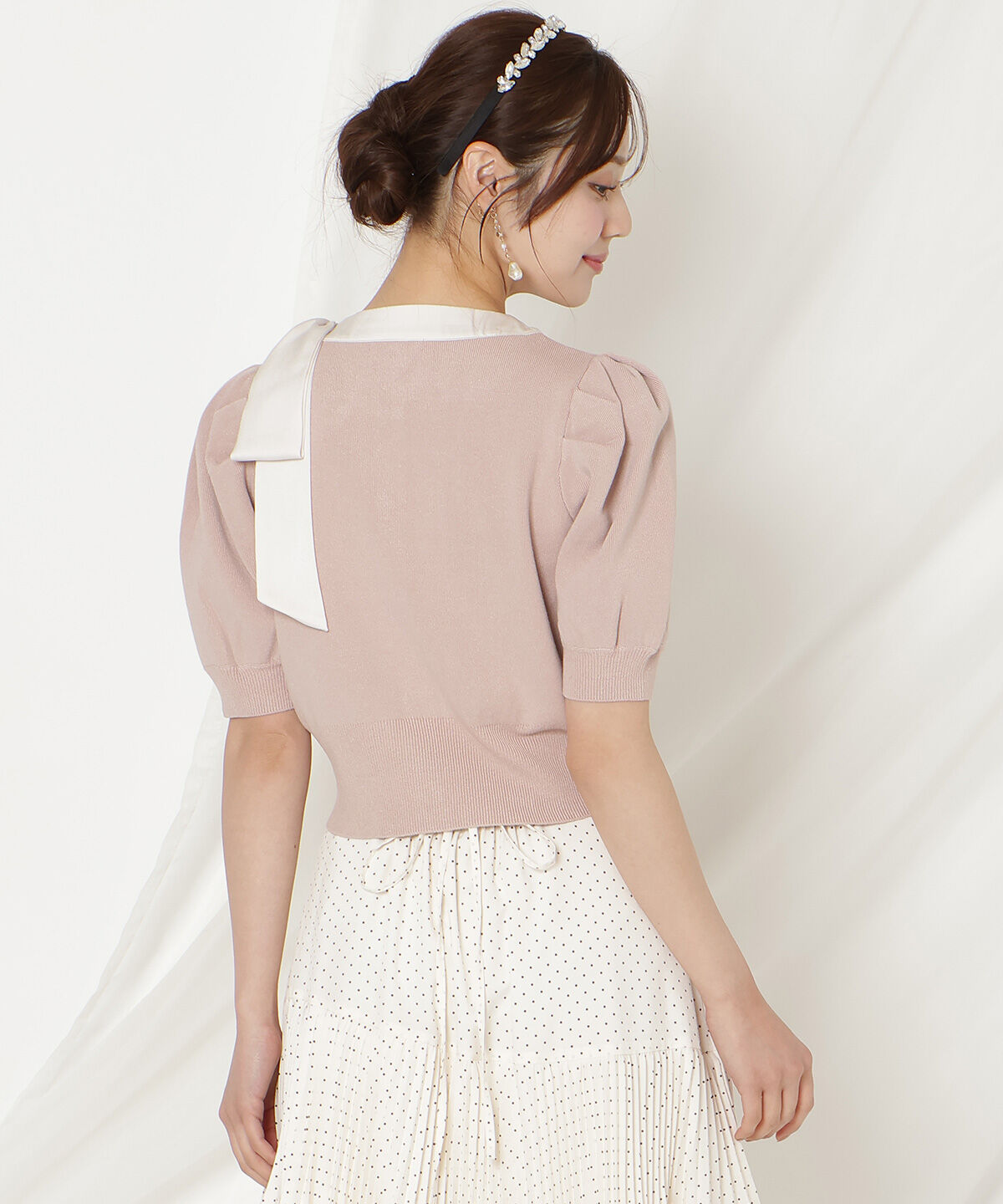 WILLSELECTION「リボンパフカーディガン」|カーディガン|