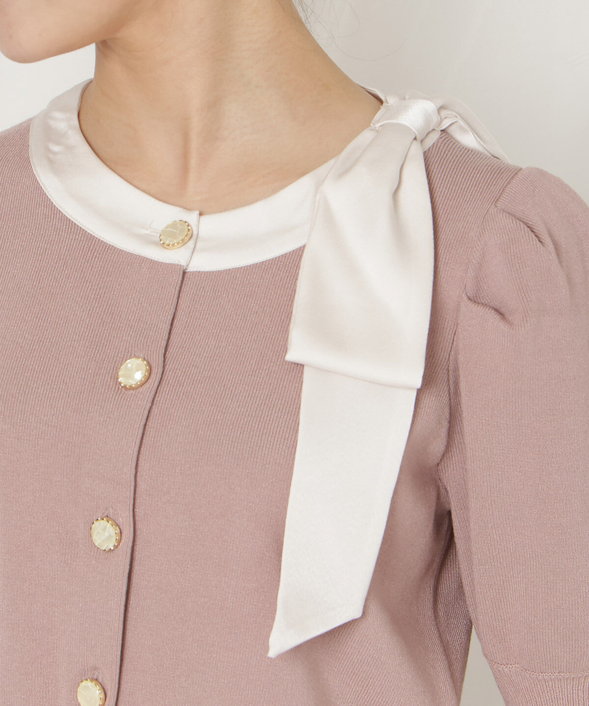 WILLSELECTION「リボンパフカーディガン」|カーディガン|