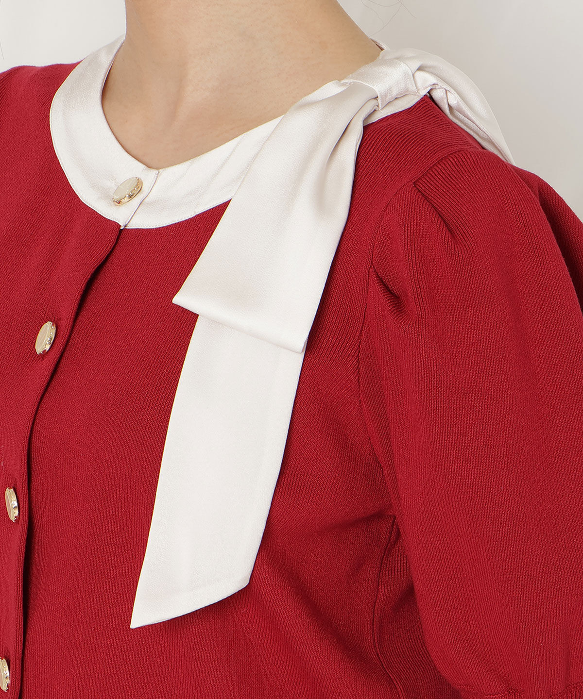 WILLSELECTION「リボンパフカーディガン」|カーディガン|