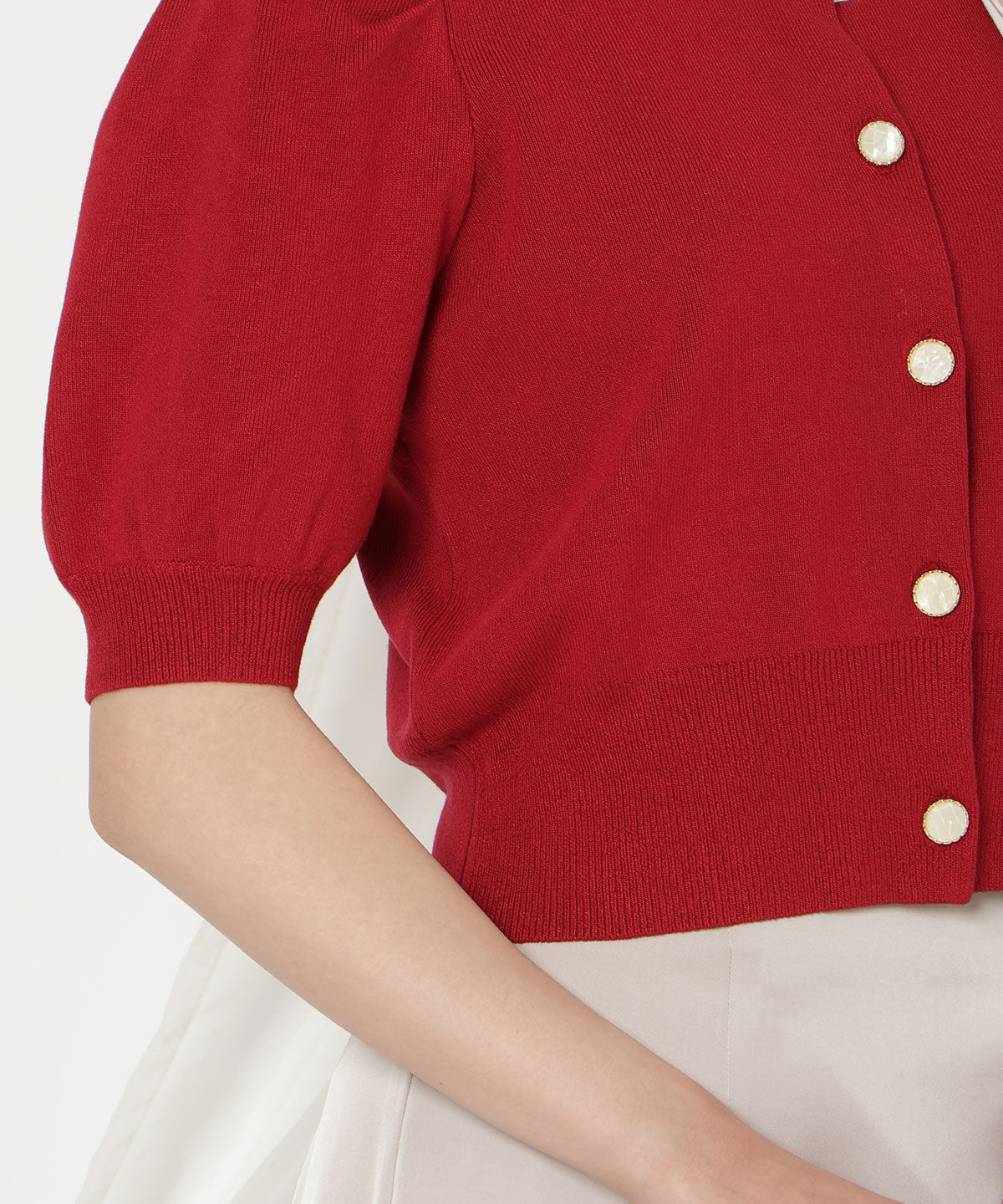 WILLSELECTION「リボンパフカーディガン」|カーディガン|