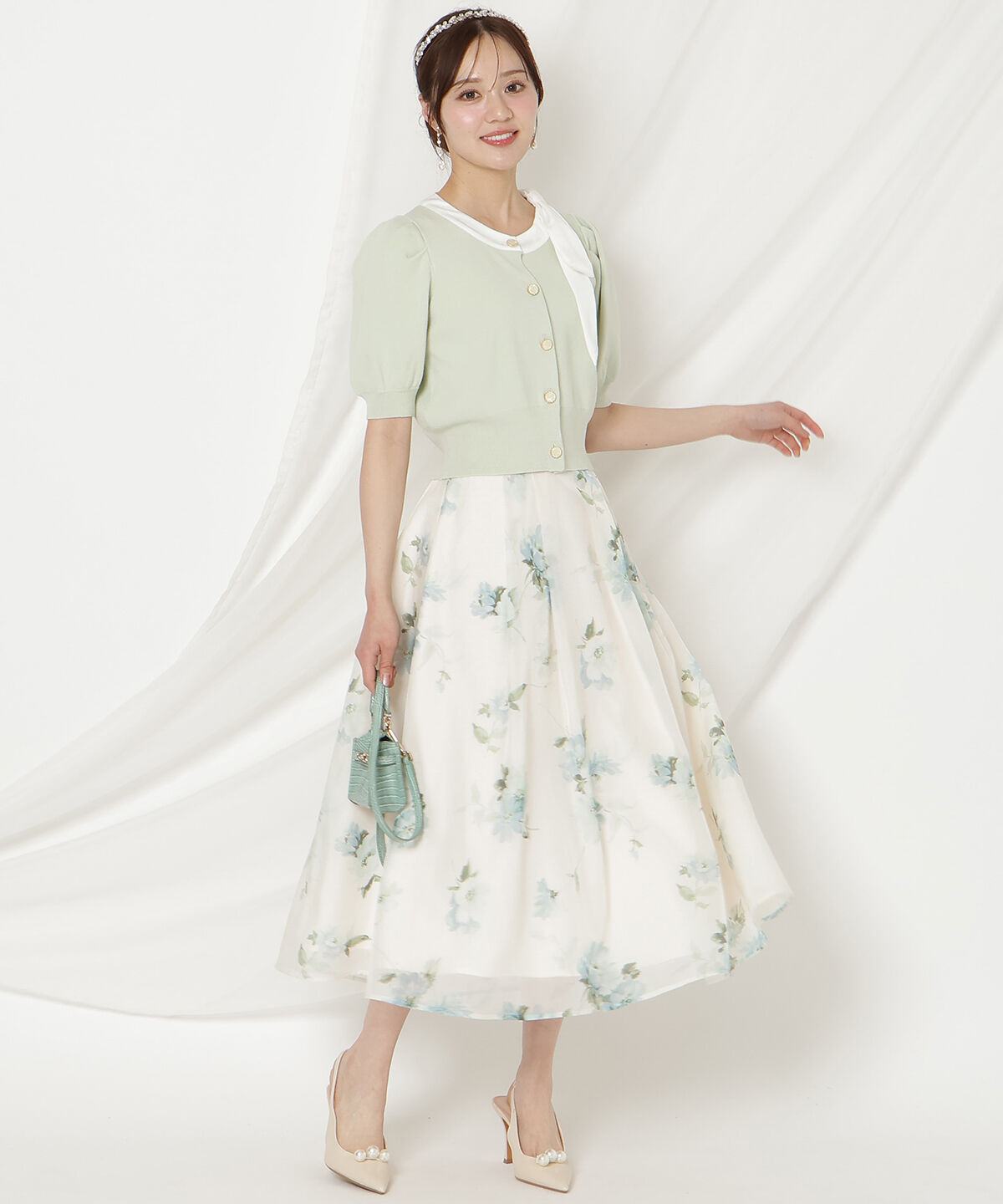 WILLSELECTION「リボンパフカーディガン」|カーディガン|