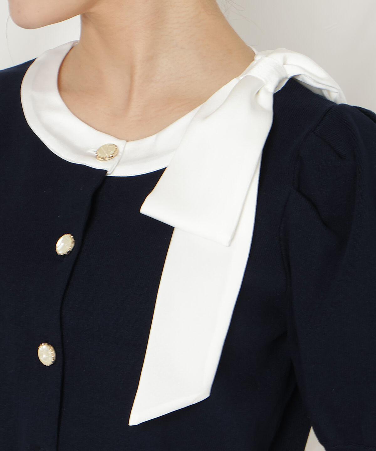 WILLSELECTION「リボンパフカーディガン」|カーディガン|