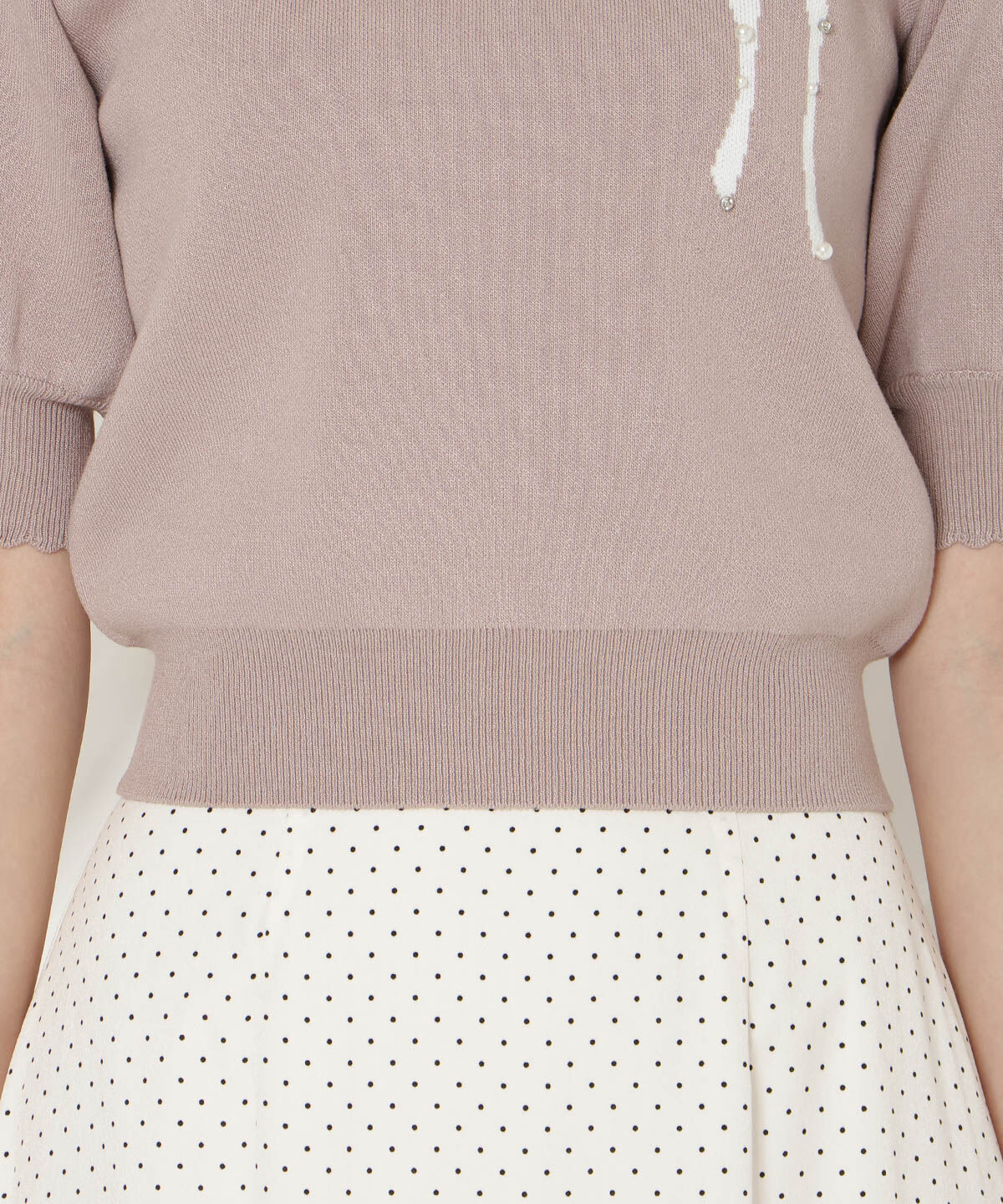 WILLSELECTION「リボンジャガードパフニット」|ニット・セーター|