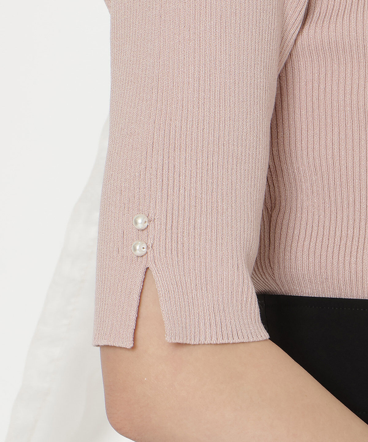 WILLSELECTION「リボンレースカラーリブニット」|ニット・セーター|