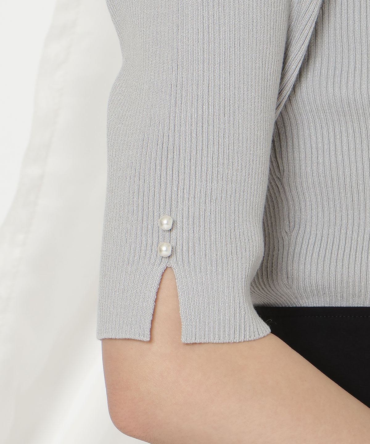 WILLSELECTION「リボンレースカラーリブニット」|ニット・セーター|