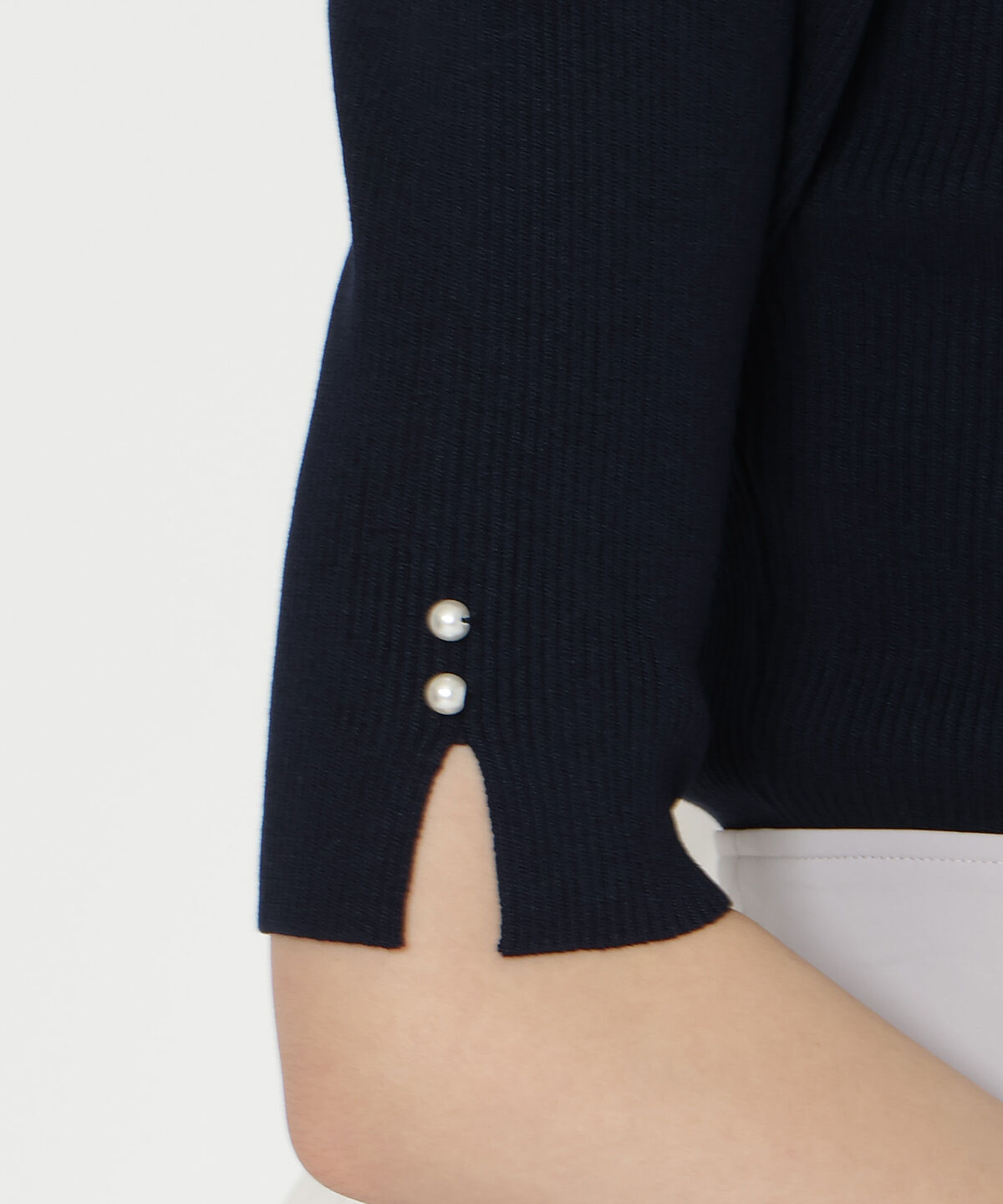 WILLSELECTION「リボンレースカラーリブニット」|ニット・セーター|