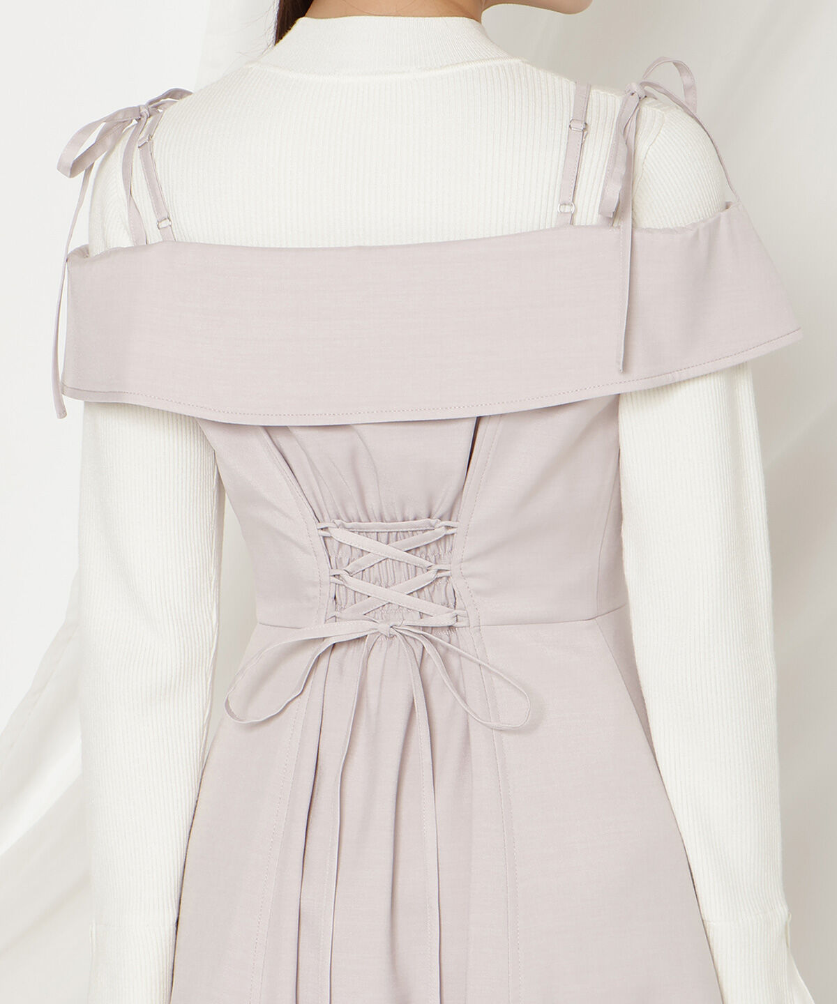 WILLSELECTION「リボンストラップオフショルキャミワンピース」|ワンピース|