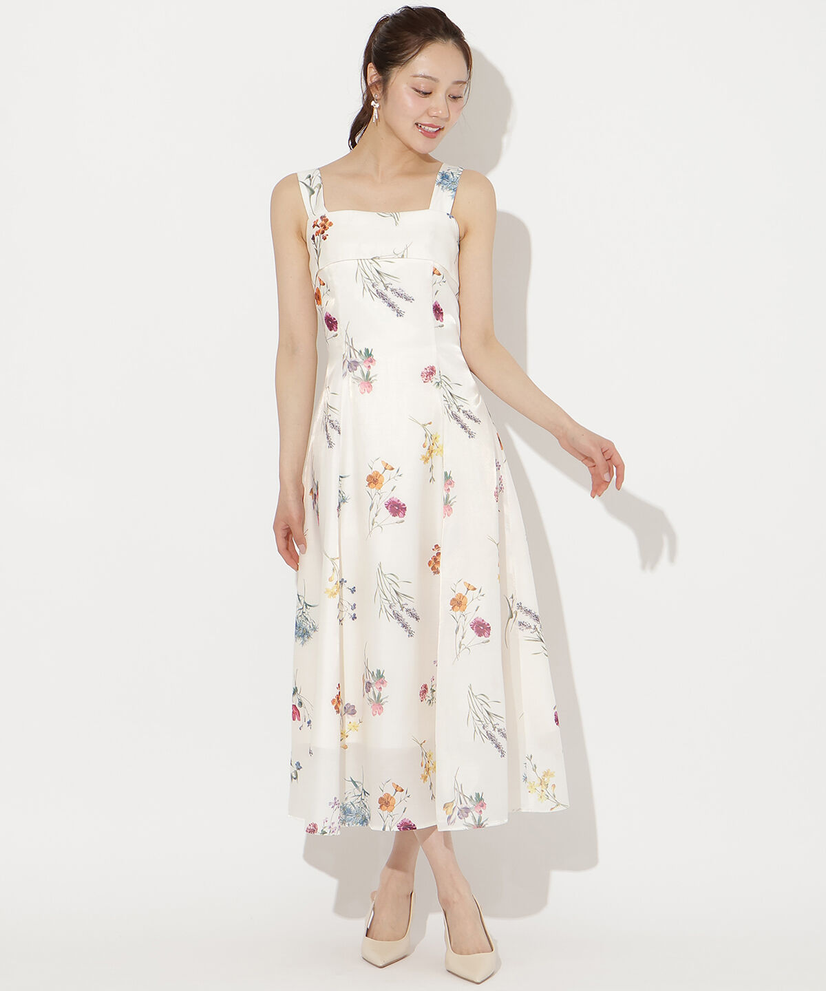 WILLSELECTION「ボタニカルフラワーシアーワンピース」|ワンピース|