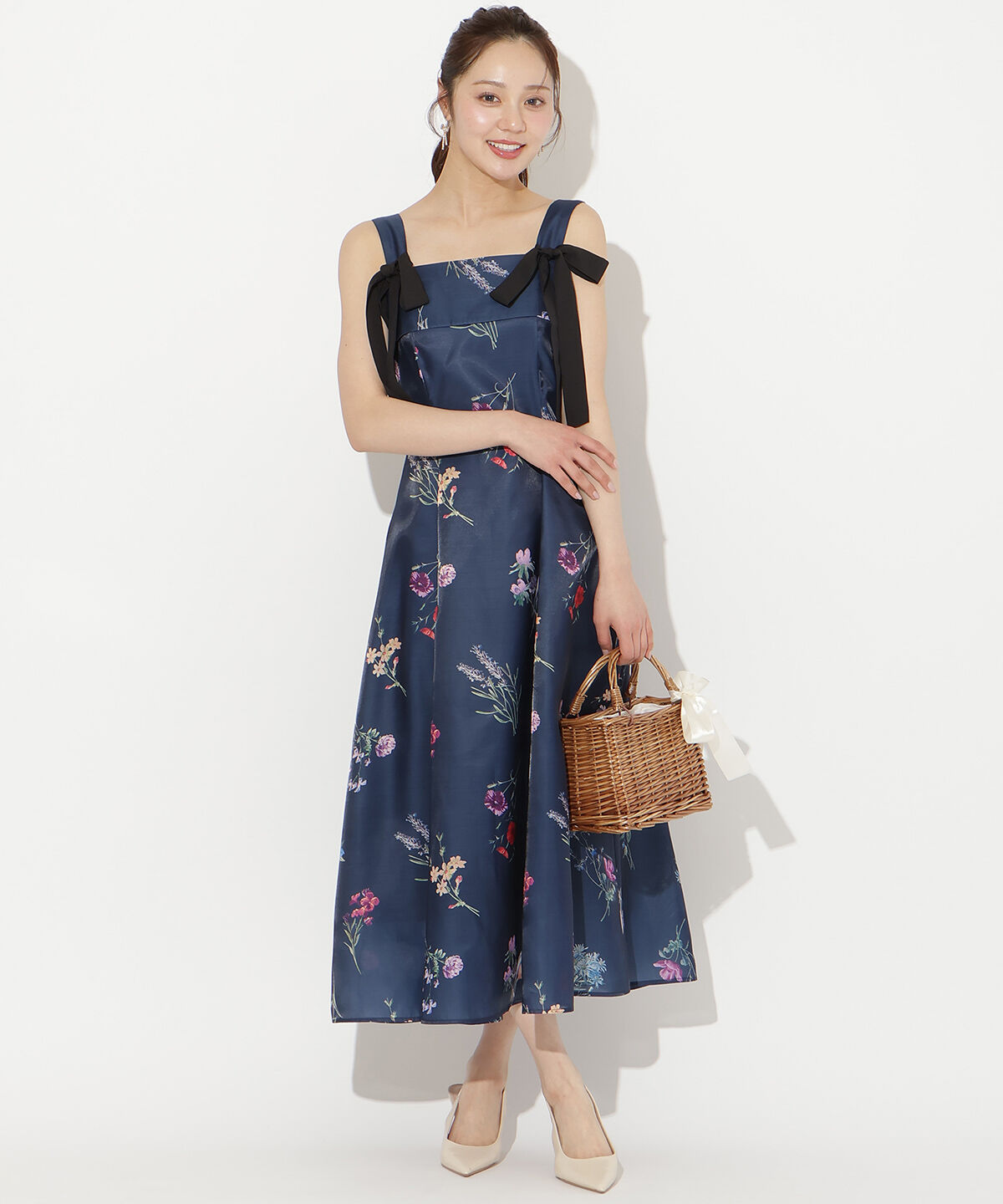 WILLSELECTION「ボタニカルフラワーシアーワンピース」|ワンピース|