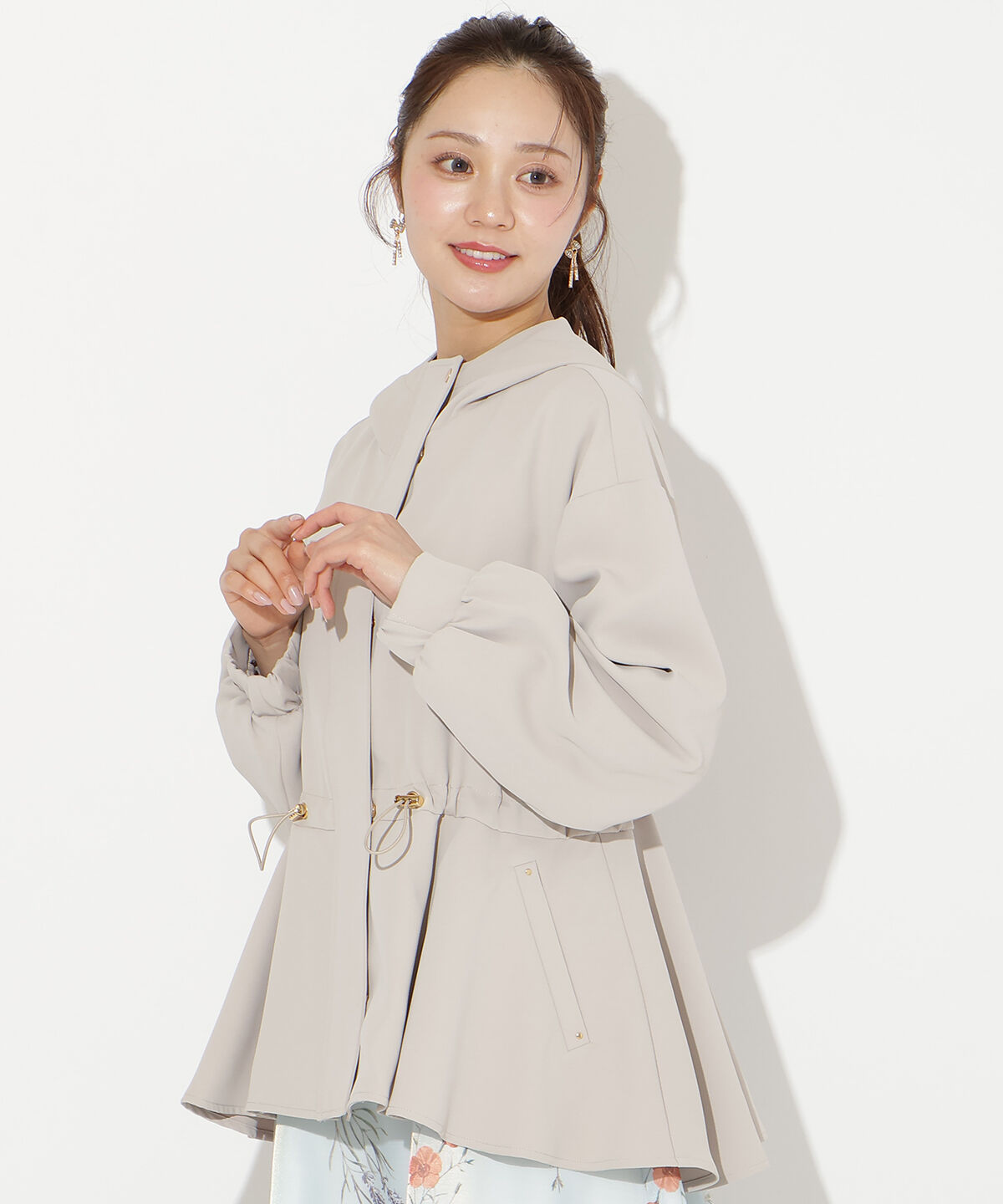 WILLSELECTION「ドロストペプラムフードブルゾン」|ブルゾン・スタジャン|