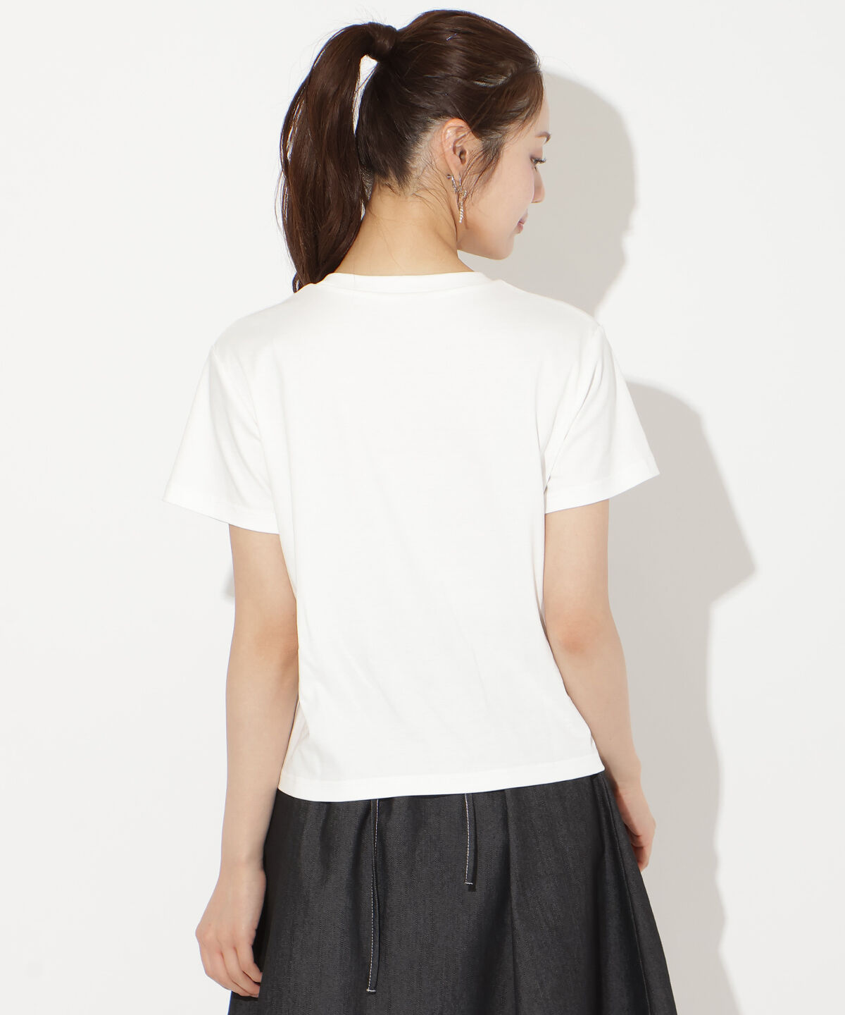 WILLSELECTION「ビジュー付き刺繍ロゴTシャツ」|Tシャツ・カットソー|