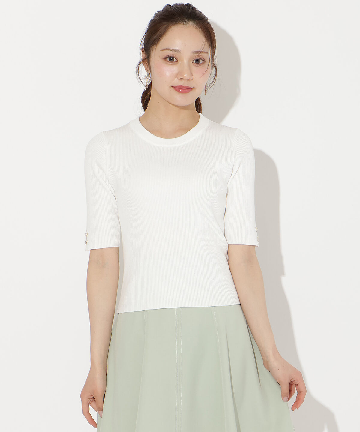 WILLSELECTION「袖口リボンリブニット」|ニット・セーター|