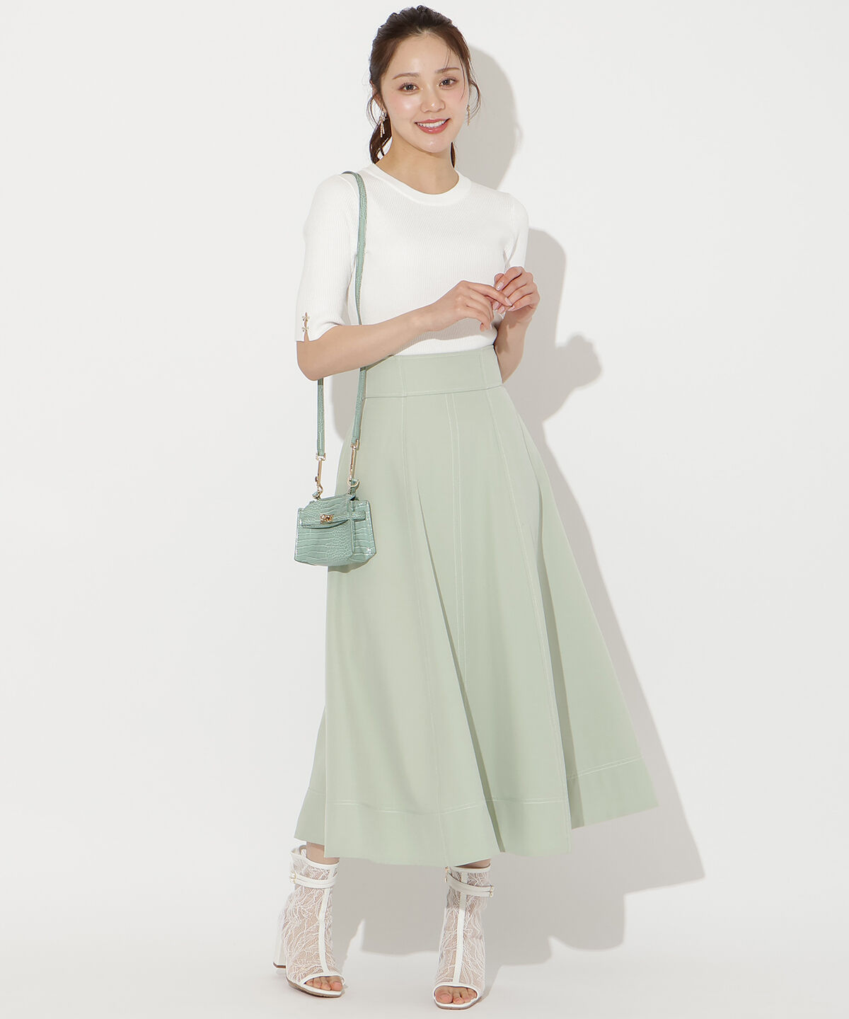 WILLSELECTION「袖口リボンリブニット」|ニット・セーター|