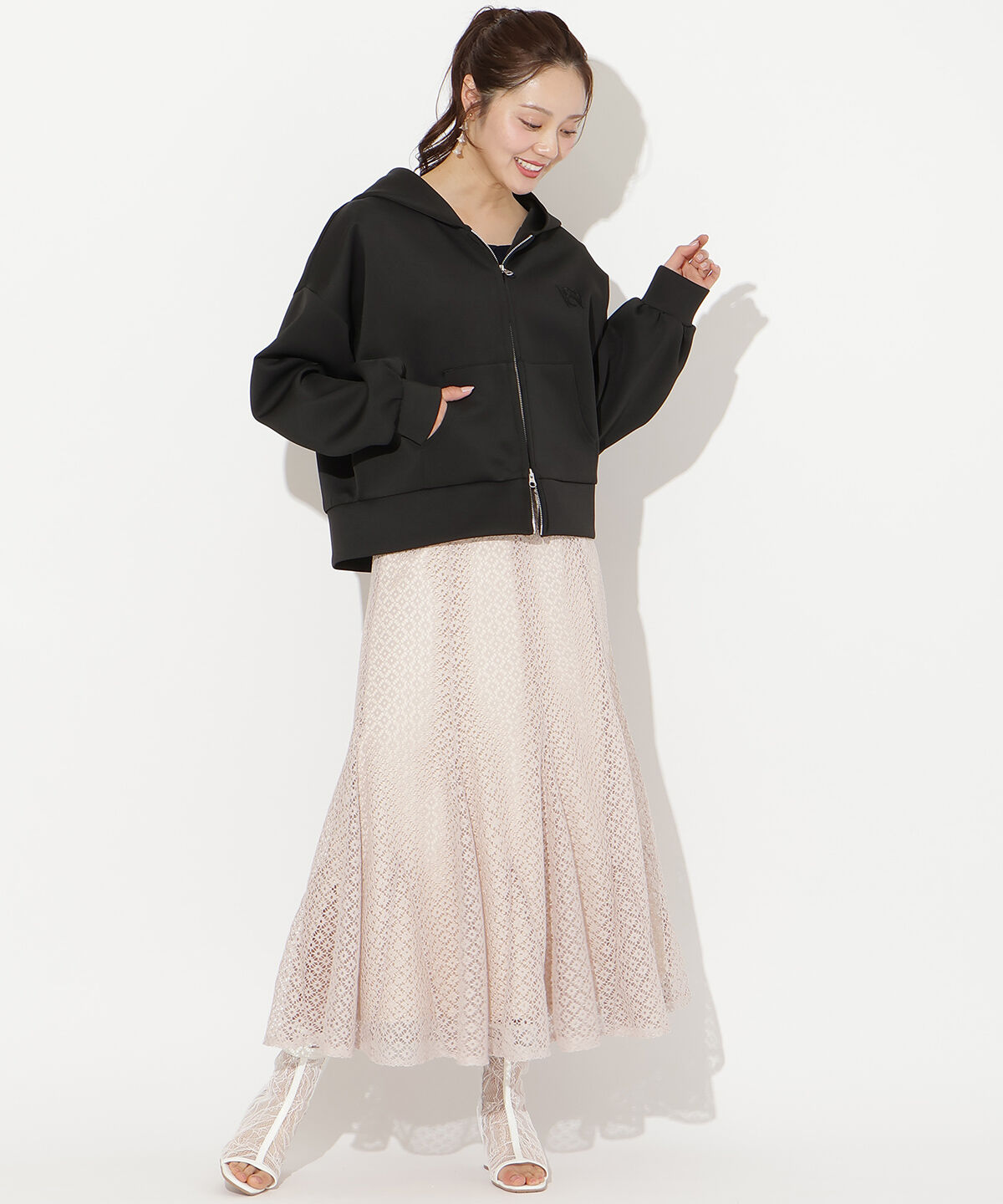 WILLSELECTION「ダブルZIPオーバーサイズパーカー」|パーカー|