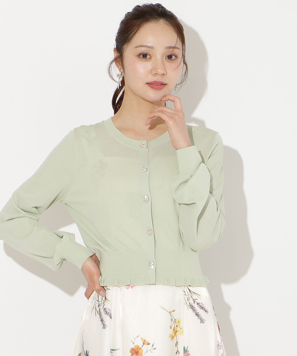 WILLSELECTION「フリルヘムUVカットカーディガン」|カーディガン|ミント