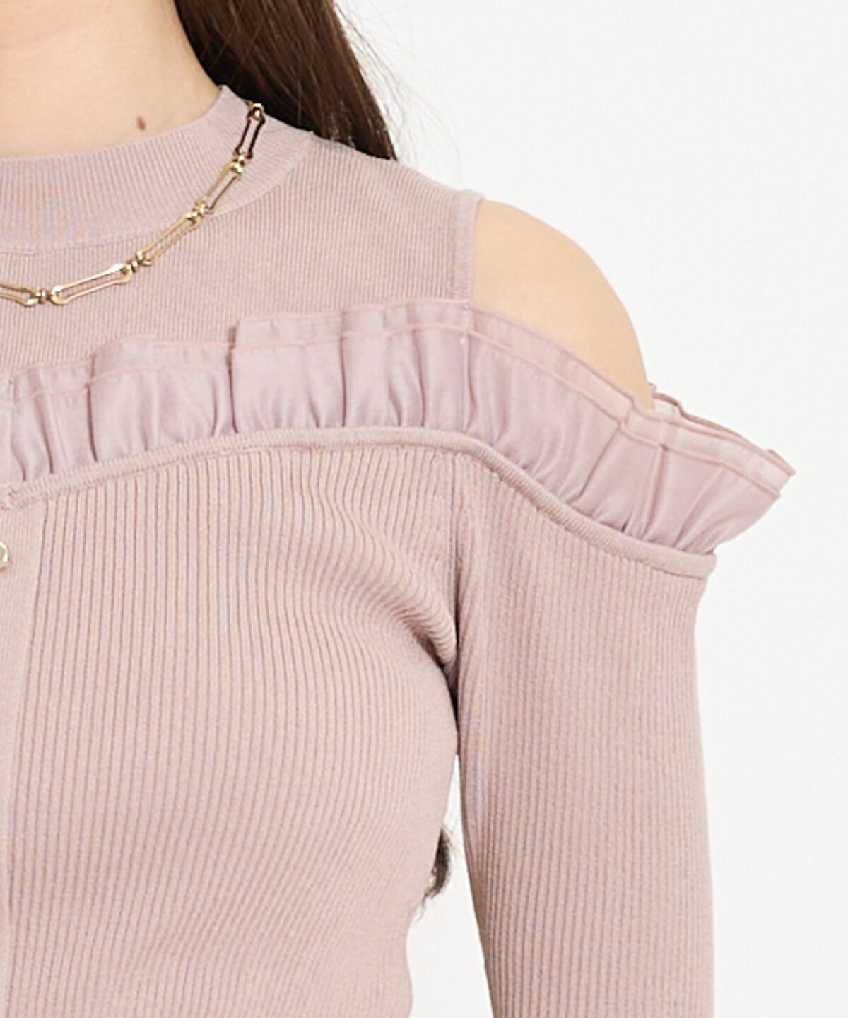 WILLSELECTION「フリルレイヤードリブニット」|ニット・セーター|