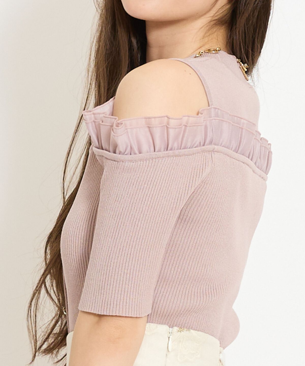 WILLSELECTION「フリルレイヤードリブニット」|ニット・セーター|