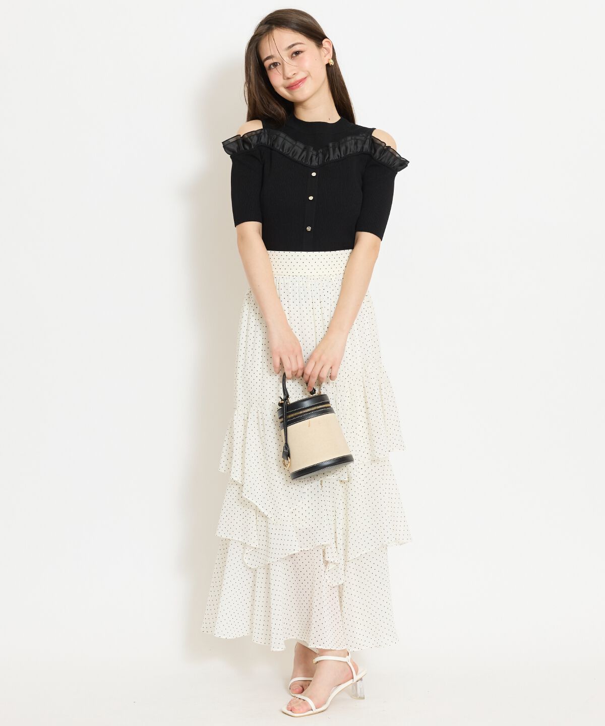 WILLSELECTION「フリルレイヤードリブニット」|ニット・セーター|