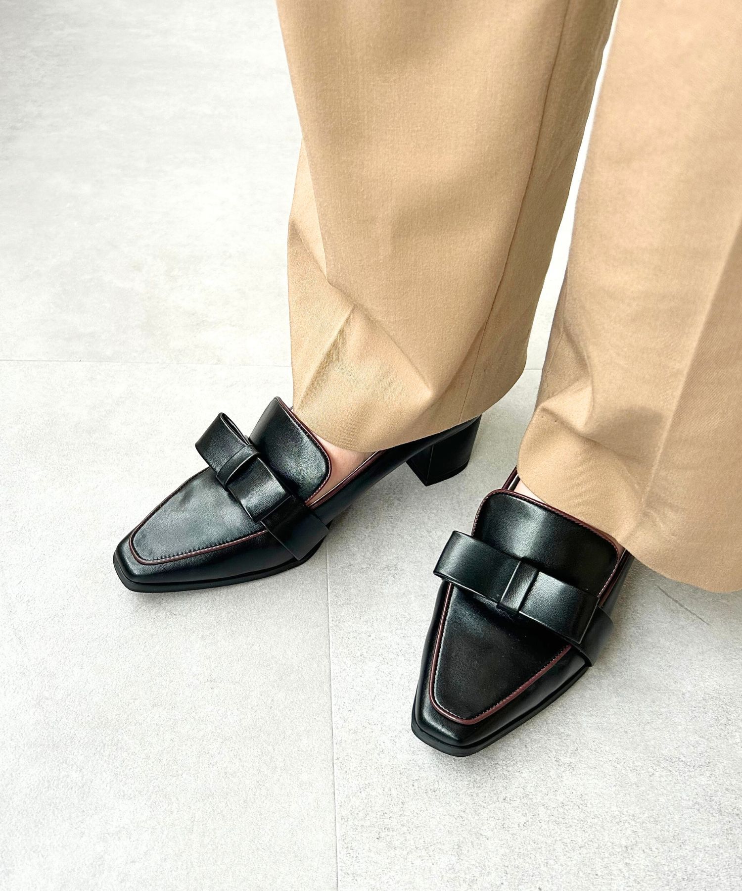 ORiental TRaffic「リボンモチーフローファー/41127」|パンプス|BLACK