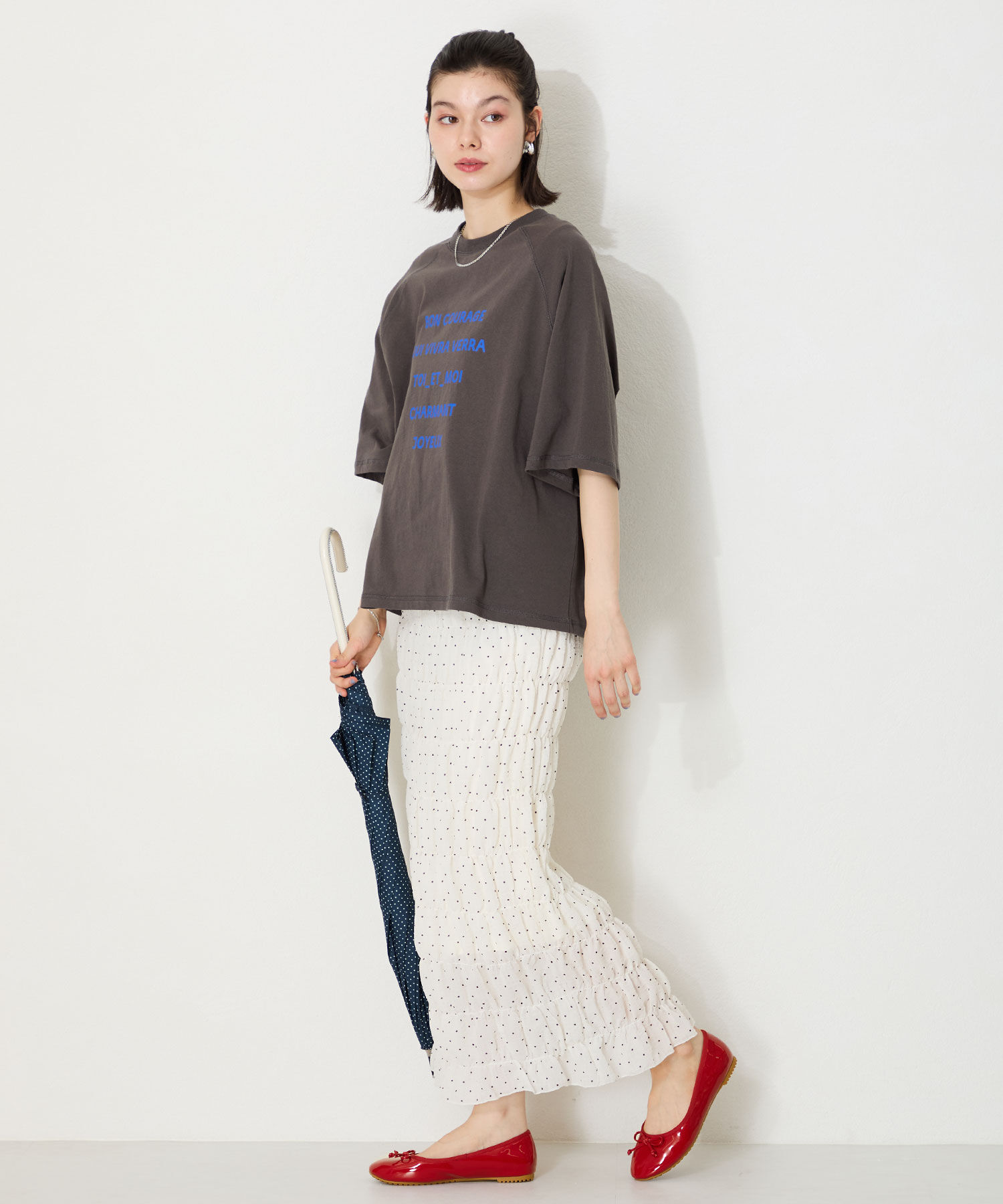 ORiental TRaffic「【防水】バレエ レインパンプス /R-1025 晴雨兼用 バレエシューズ フラット クッション」|パンプス|