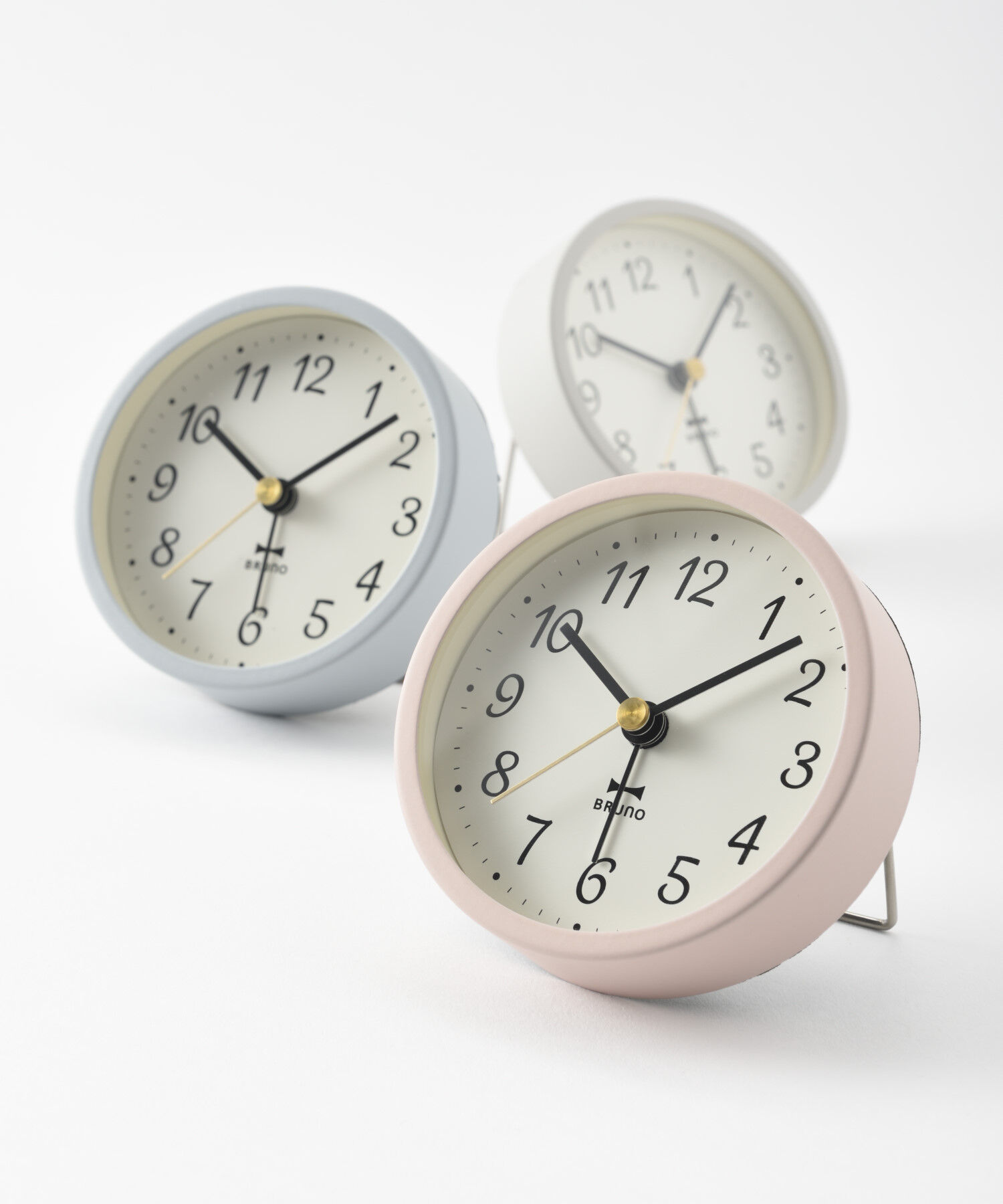 BRUNO「グレイッシュアラームクロック」|クロック・置時計|