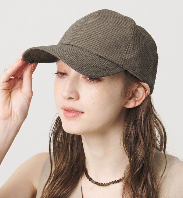 UNITED ARROWS「ギンガムチェック キャップ UV」|キャップ・キャスケット|