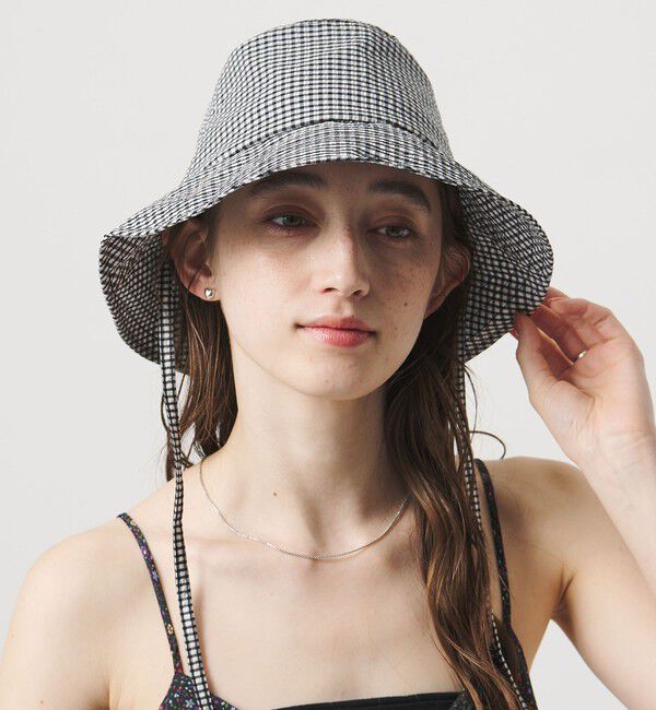 UNITED ARROWS「ギンガムチェック ハット UV」|ハット|