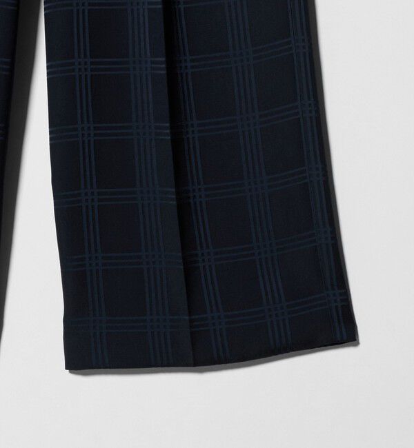 UNITED ARROWS「チェック 2タック ワイドパンツ ‐ウォッシャブル‐」|スラックス|