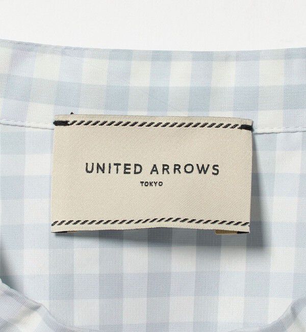 UNITED ARROWS「ギンガムチェック フラワー ジャガード ブラウス ‐ウォッシャブル‐」|シャツ・ブラウス|