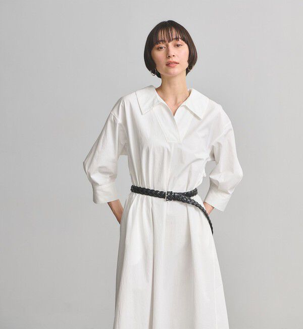 UNITED ARROWS「コットン スキッパー シャツ ワンピース ‐ウォッシャブル‐」|ワンピース|OFF WHITE