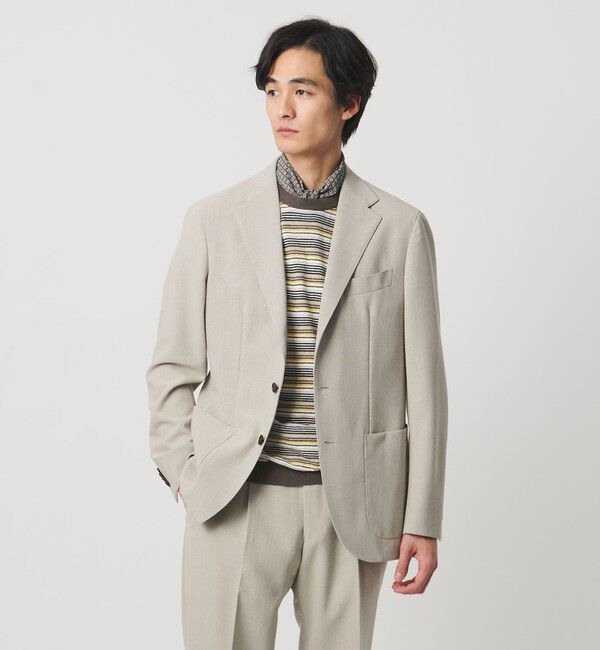 UNITED ARROWS「リネンコットン マルチボーダー ニット Tシャツ」|Tシャツ・カットソー|