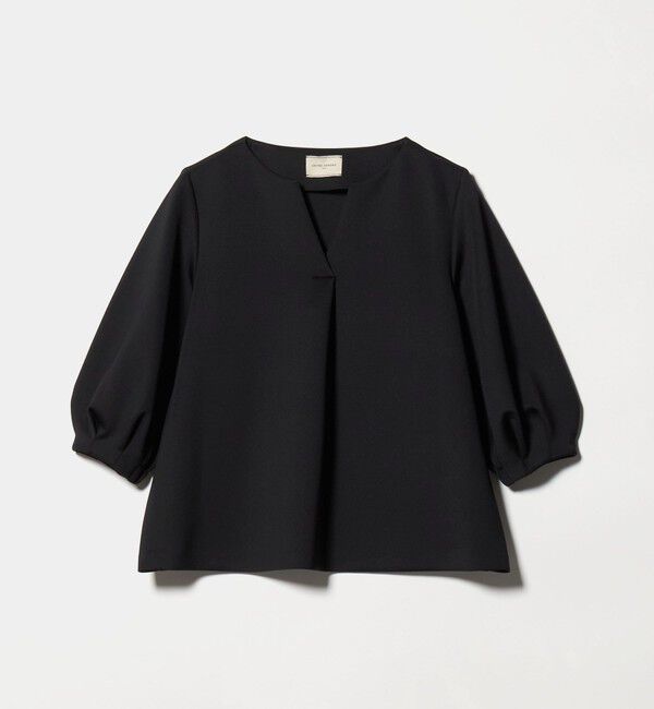 UNITED ARROWS「LIGHT SPONGY ブラウス ‐ウォッシャブル‐」|シャツ・ブラウス|BLACK