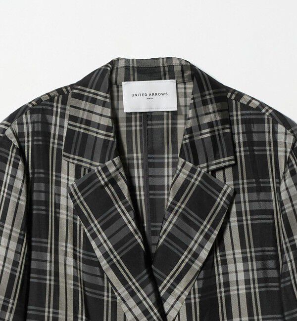 UNITED ARROWS「シアー テーラード チェック ジャケット ‐ウォッシャブル‐」|テーラードジャケット|