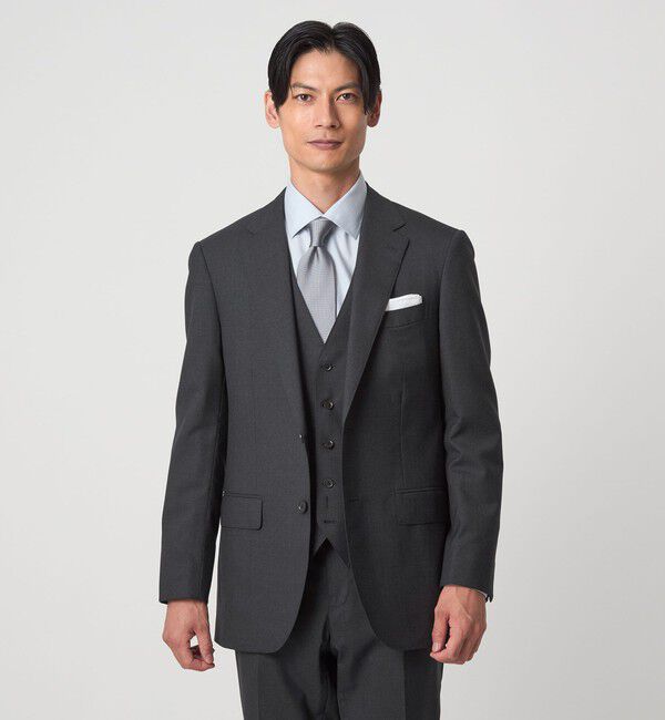 UNITED ARROWS green label relaxing「REDA トロピカル 無地 2B RV スーツジャケット」|スーツ|DK.GRAY