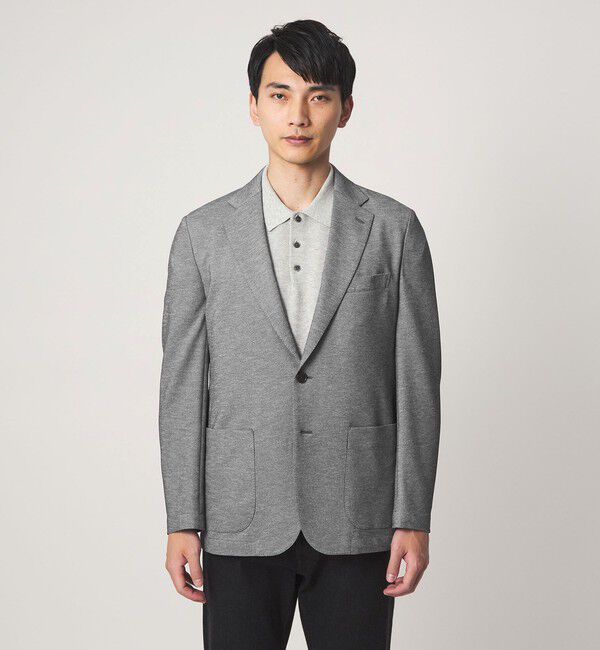 UNITED ARROWS green label relaxing「ポリエステル ジャージ カノコ 2B ジャケット -ウォッシャブル・ストレッチ・吸水速乾-」|テーラードジャケット|