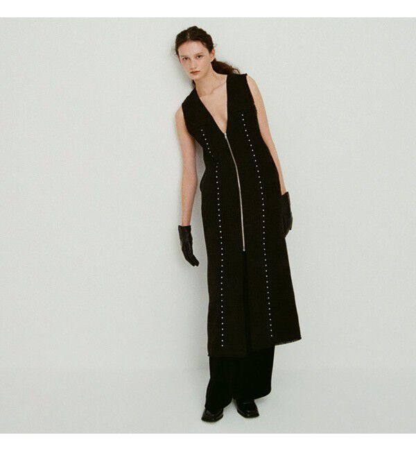 Ray BEAMS 「ツイード スタッズ ノースリーブ ワンピース」|ワンピース|