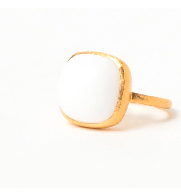 Demi-Luxe BEAMS 「【別注】Fruitsjolie / ホワイト オニキス リング 13&times;13mm」|その他|