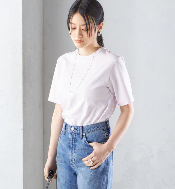 SHIPS for women「〈手洗い可能〉ベーシック TEE」|Tシャツ・カットソー|